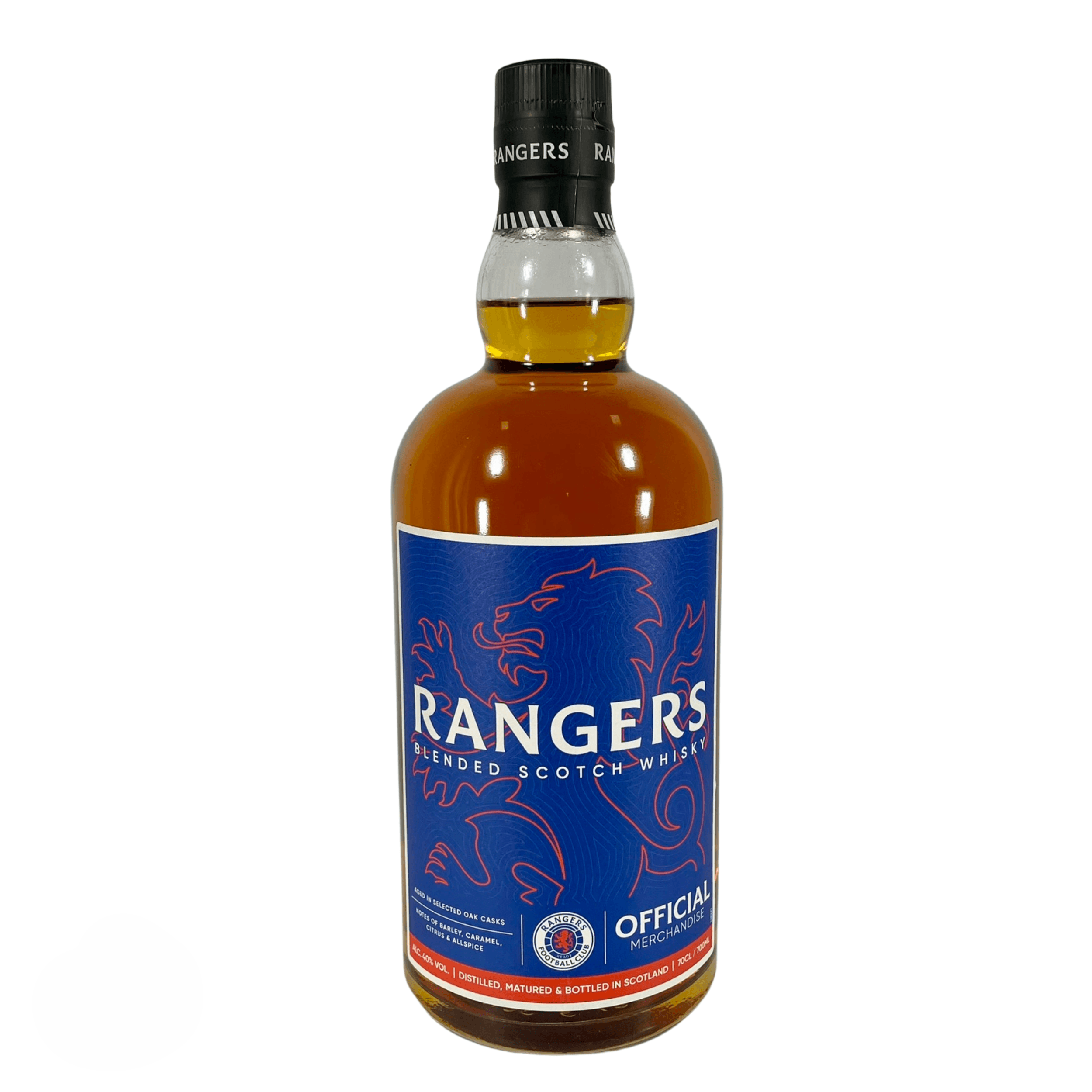 bottle of rangers blended whisky