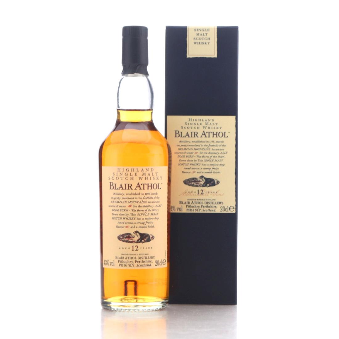 flora and fauna blair athol 20cl bottle beside box