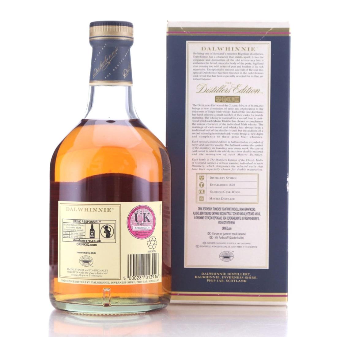 Dalwhinnie 1997 Distillers Edition D.SV.312 rear