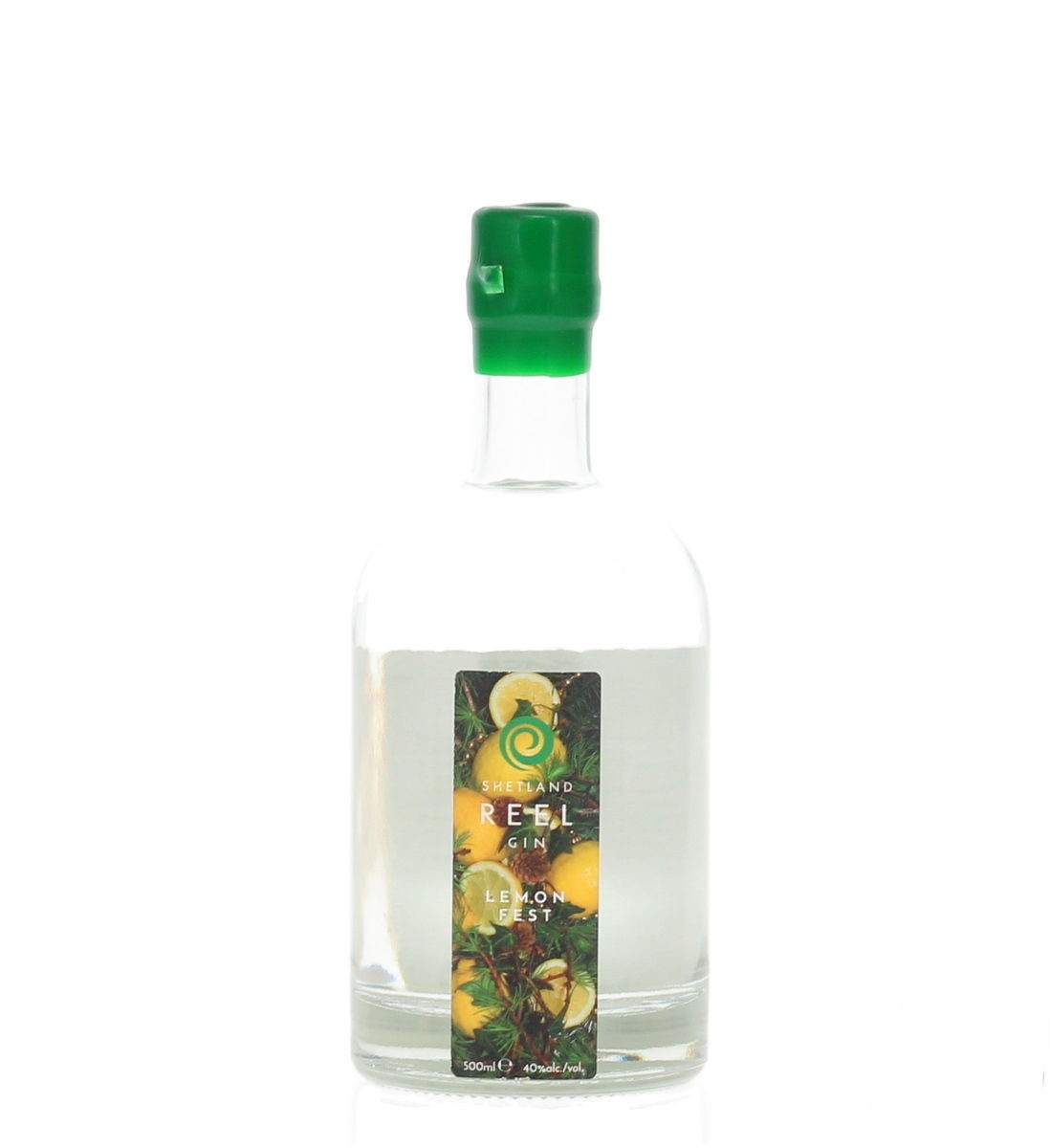 shetland reel gin lemon fest front label