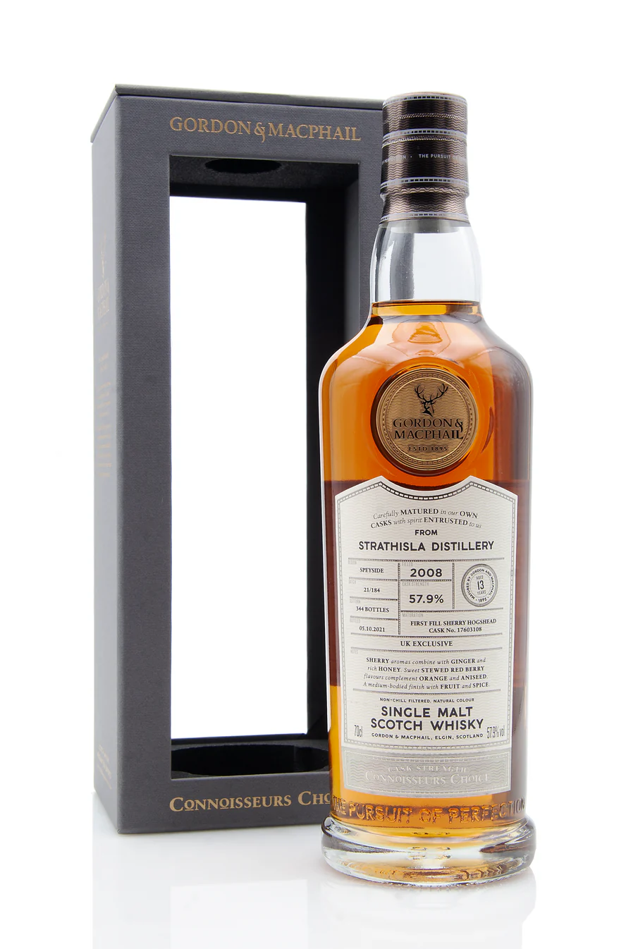 g&m connoisseurs choice strathmill 2008/2021 bottle beside box