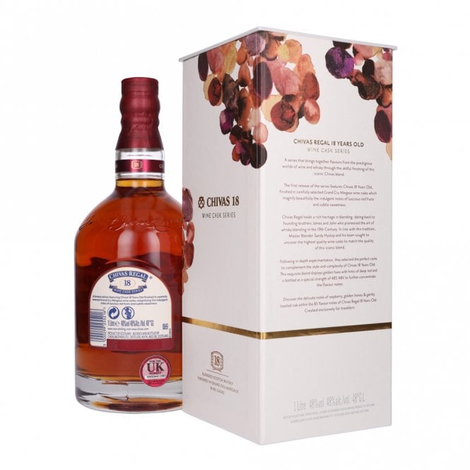 chivas regal 18YO Marguax Cru Wine Cask Finish rear label
