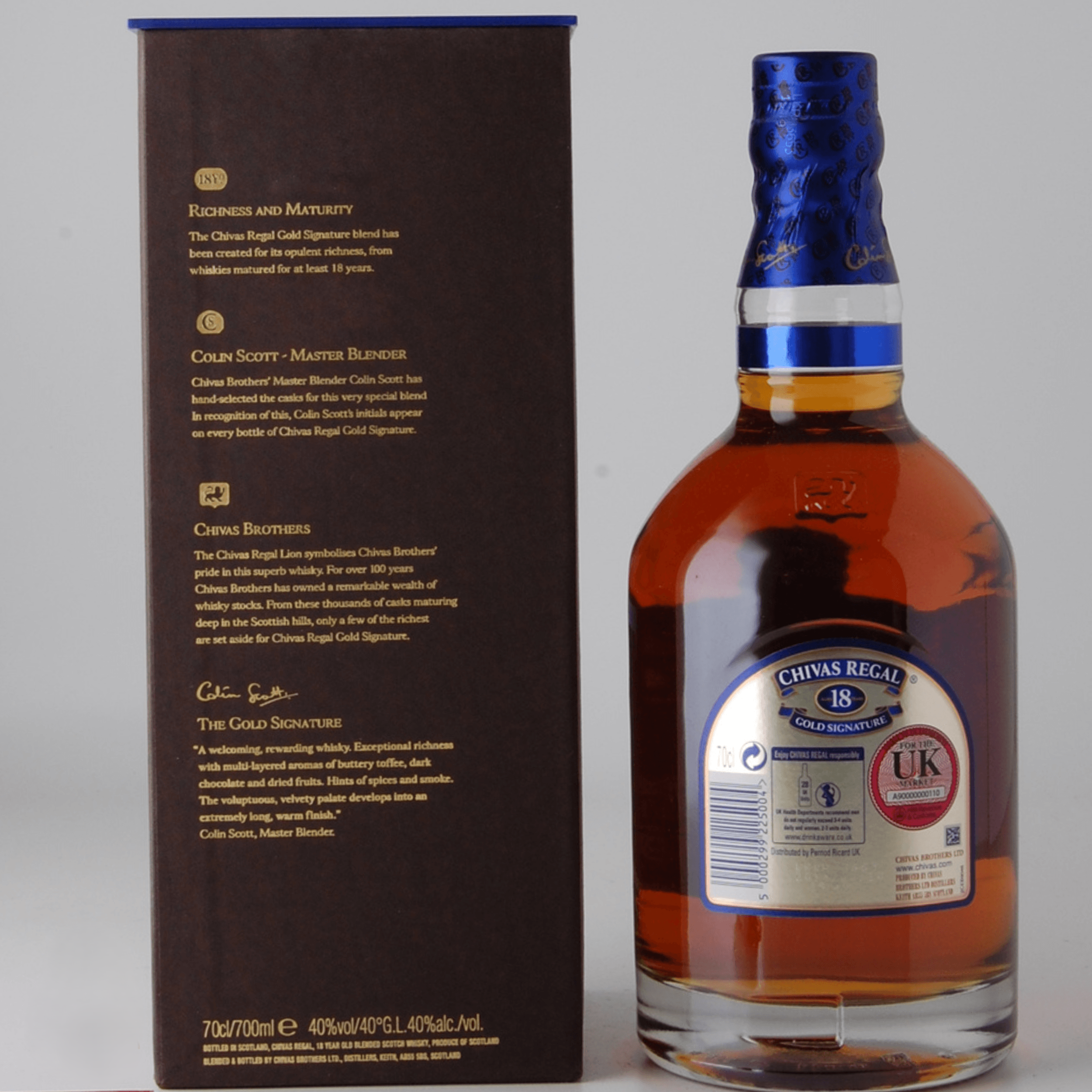 chivas regal 18 year old - 2014 bottling rear